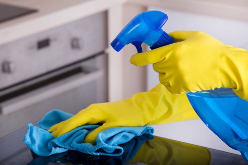 End of tenancy upholstery cleaning in a flat with access and parking considerations